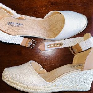 NIB Sperry women wedges. Size 9.5 “Valencia Gold” in box. Asking $45